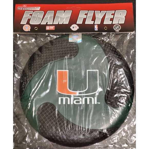 Other - NCAA University of Miami Hurricanes 9" Foam Flyer Flying Disc - NEW - QTY AVAIL
